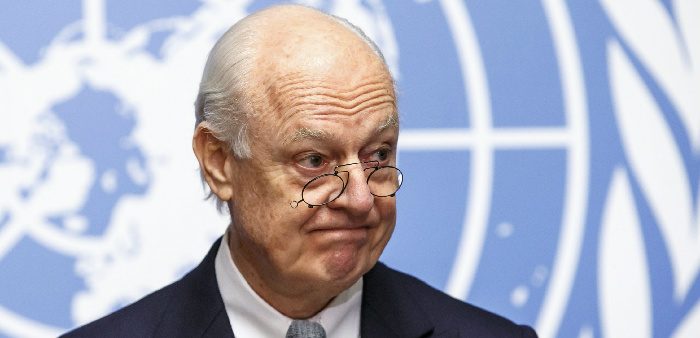 UN Special Envoy of the Secretary-General for Syria Staffan de Mistura, Geneva, Jan. 25, 2016. Salvatore di Nolfi/epa/Corbis