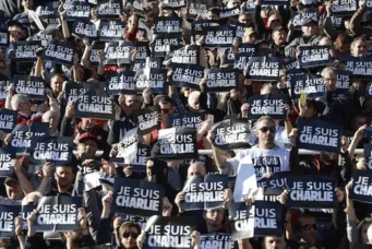 French demonstration after the terrorist attack on Charlie Hebdo magazine