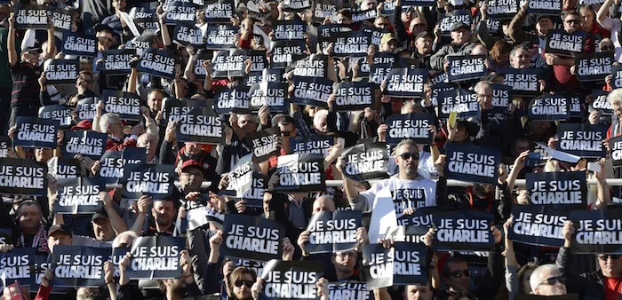 French demonstration after the terrorist attack on Charlie Hebdo magazine