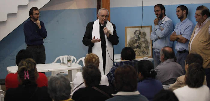 Jorge Bergoglio, then archbishop of Buenos Aires, at a drug rehabilitation center, Buenos Aires, 2011. Fernando Massobrio/GDA via Associated Press