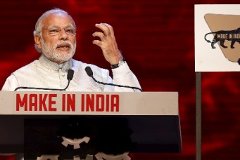 Prime Minister Narendra Modi at inauguration of the 'Make In India' week in Mumbai, India, Feb. 13, 2016. Danish Siddiqui/Reuters