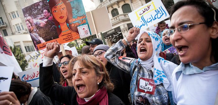 Demonstration on International Women’s Day, Cairo, March 8, 2013. Romain Beurrier/Wostok Press/Newscom