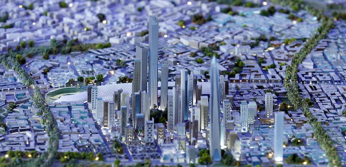 Scale model of proposed new Egyptian capital is displayed for investors, Sharm El- Sheikh, March 28, 2015. Amr Abdallah Dalsh/Reuters