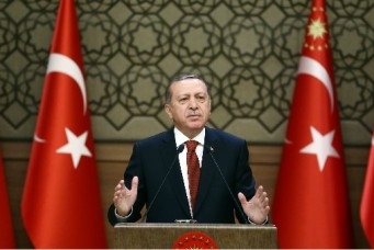 Turkish President Recep Tayyip Erdoğan, Presidential Palace, Ankara, Oct. 26, 2016. Yasin Bulbul/ Anadolu Agency