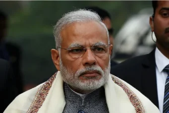 Modi at the Parliament House, New Delhi, Jan. 31, 2017. Adnan Abidi/Reuters