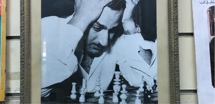 A photograph of Gamal Abdel Nasser found in a Khan Al-Khalili antique shop, Cairo. Dec 17, 2016. Jonathan Guyer for the Cairo Review